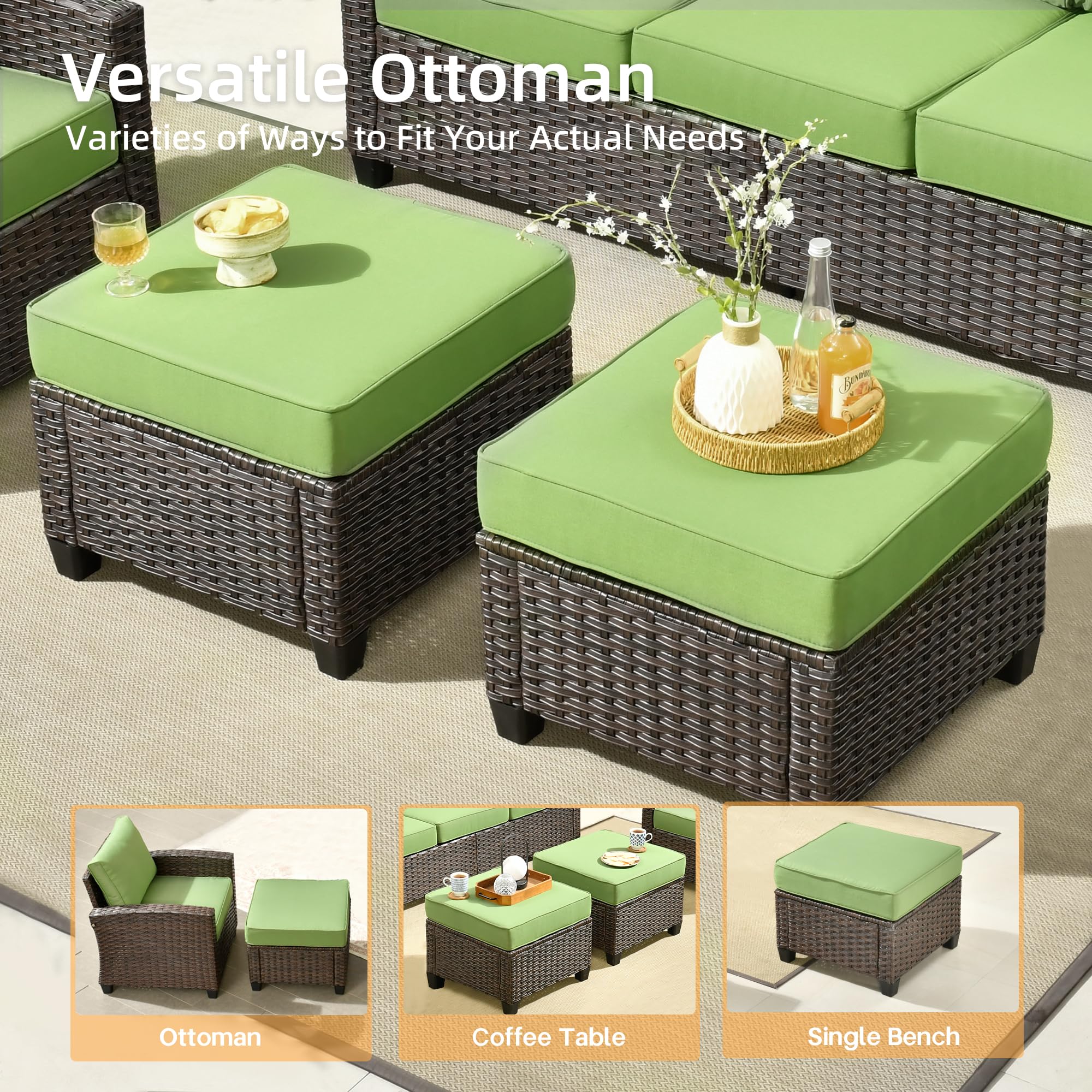 5 - Pieces Outdoor Wicker Furniture Set - From Where - 