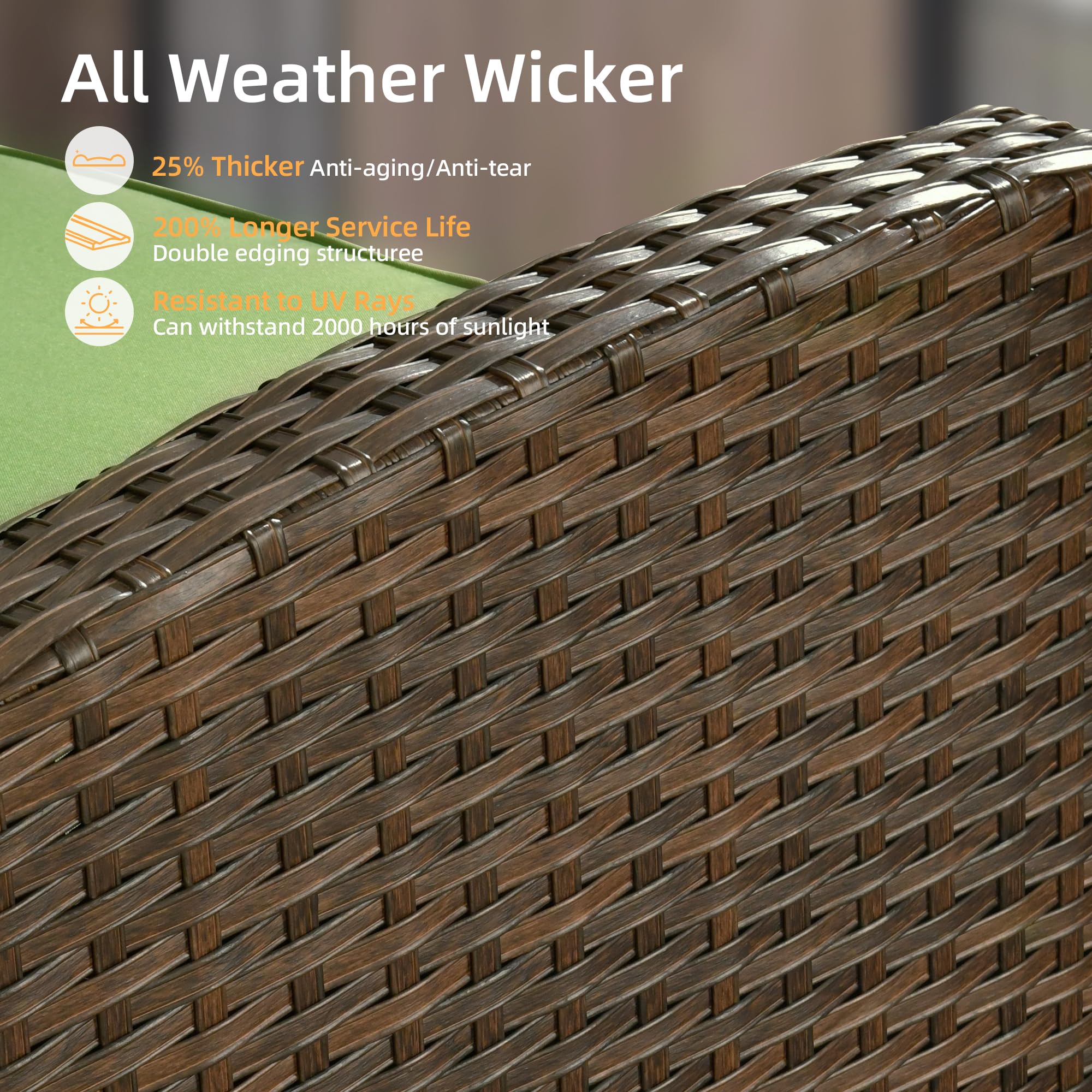 5 - Pieces Outdoor Wicker Furniture Set - From Where - 
