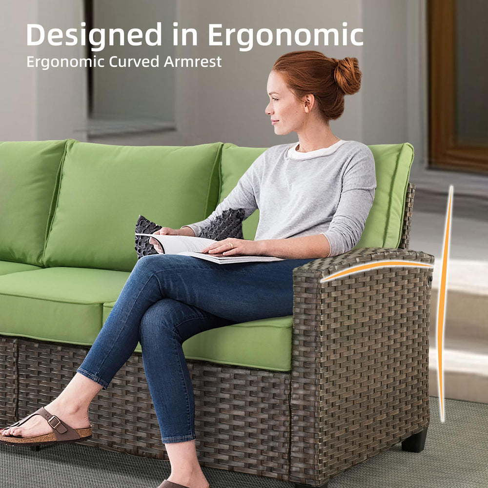 5 - Pieces Outdoor Wicker Furniture Set - From Where - 