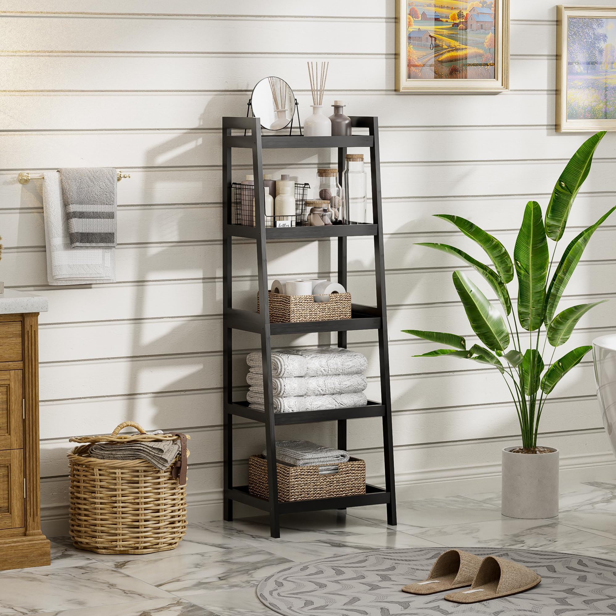 5 Tier Ladder Bookcase - From Where Finds - 