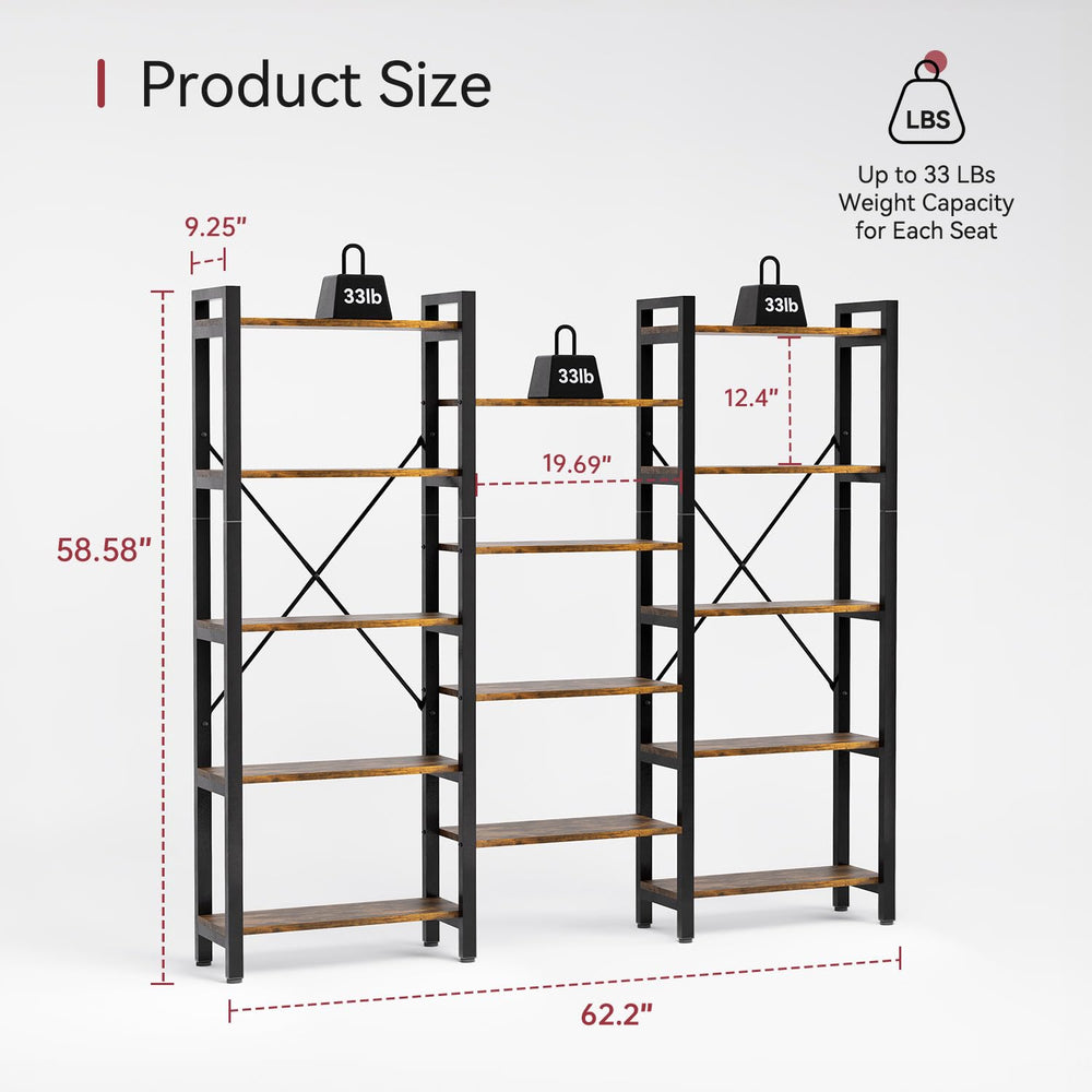 5 - Tier Open Display Bookshelf - From Where - 