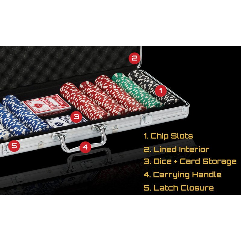 500 - Piece Poker Chips and Accessory Set - From Where - 