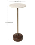 Better Homes & Gardens Aster Drink Table, White Marble