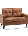 51" Modern Loveseat Sofa - From Where - 