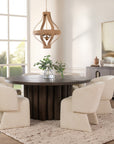 Tiber Solid Wood Round Dining Table
