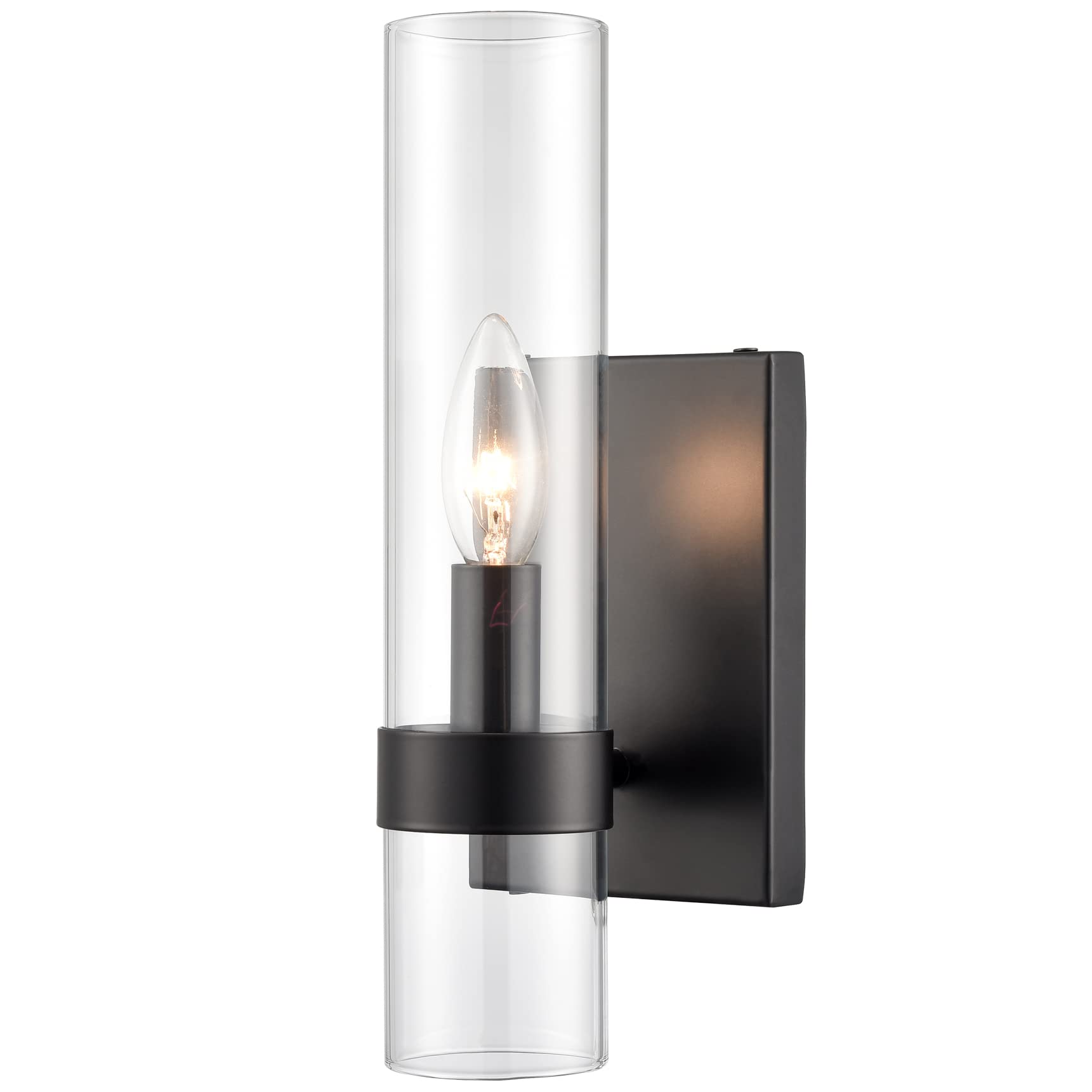 Modern Farmhouse Glass Cylinder Wall Sconce