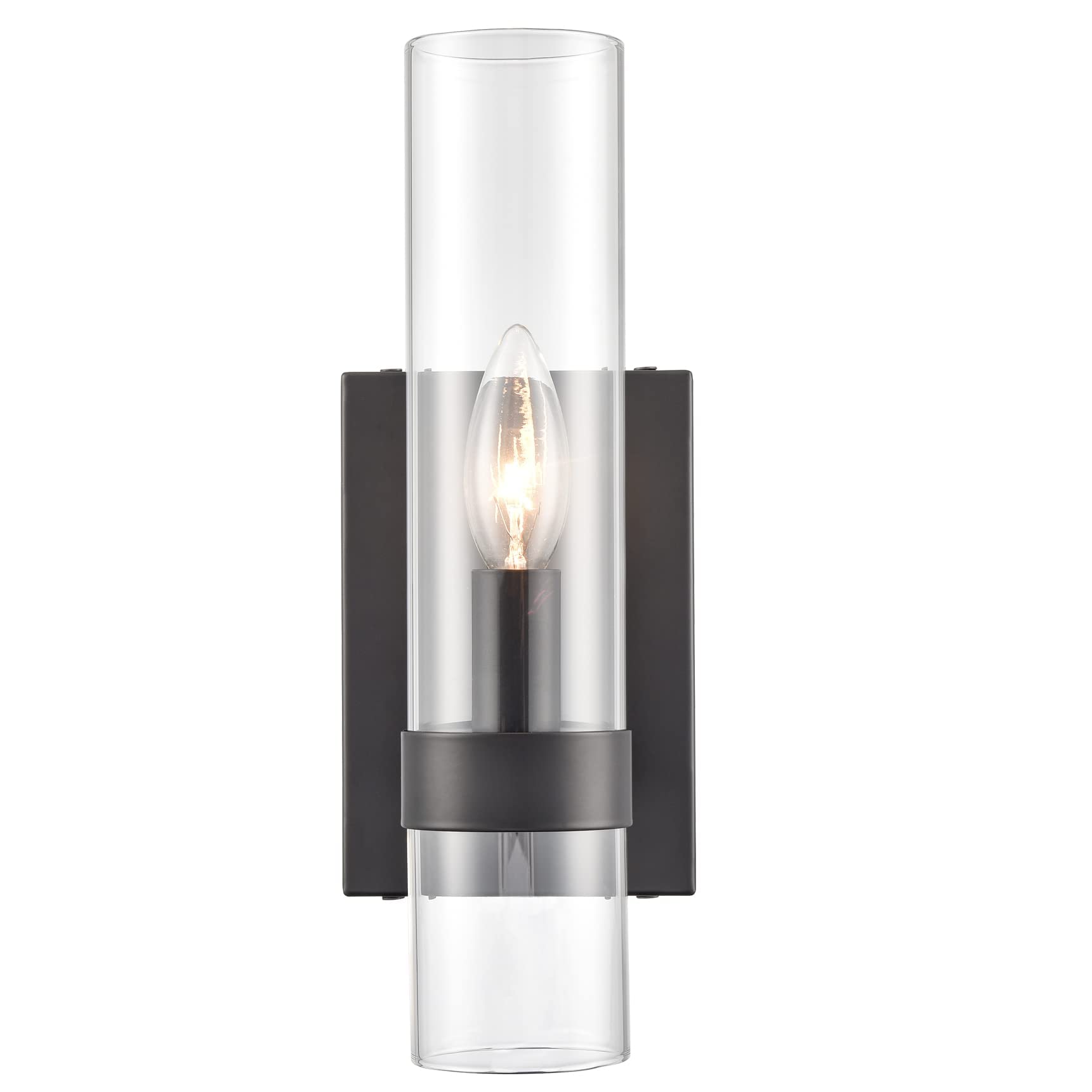 Modern Farmhouse Glass Cylinder Wall Sconce