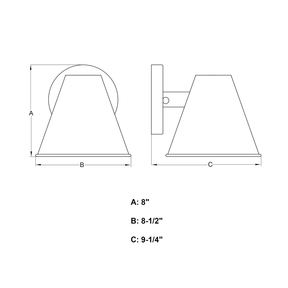 Indoor-Outdoor Wall Sconce Metal Shade