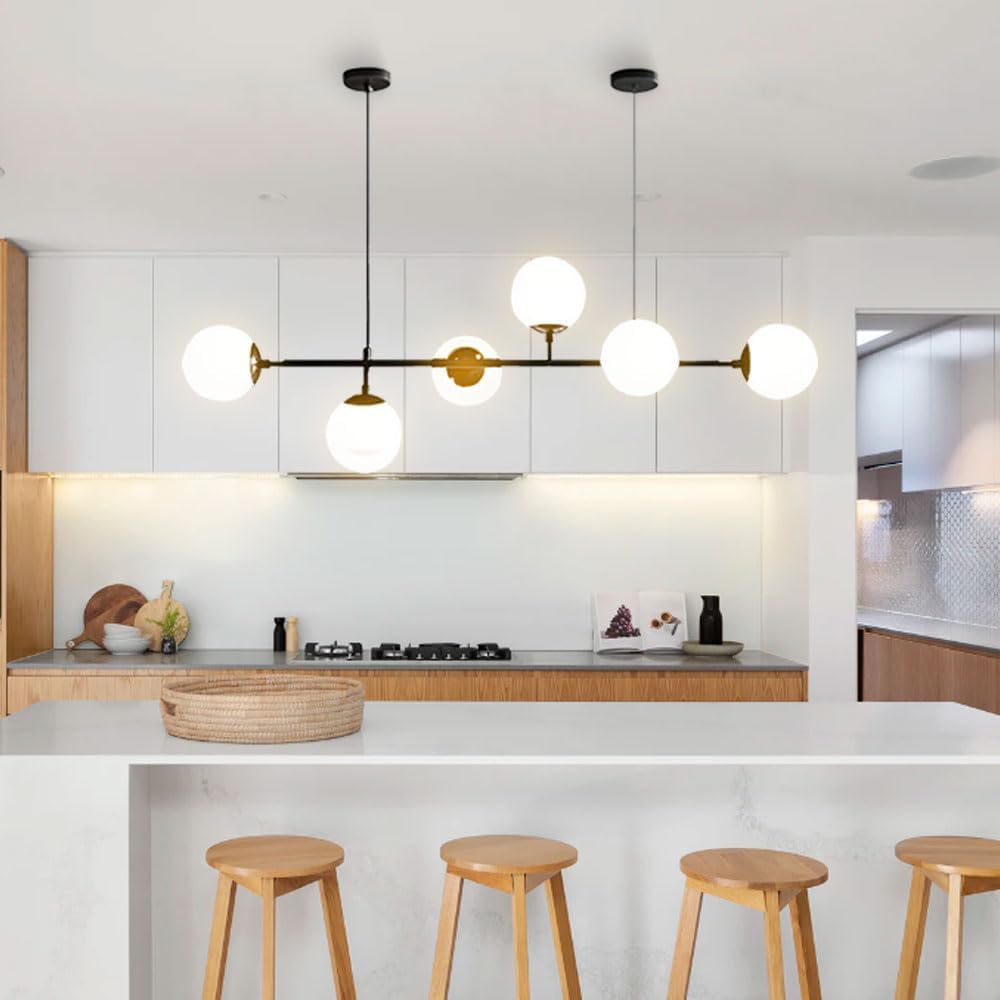 Glass Globe 6-Light Pendant Light