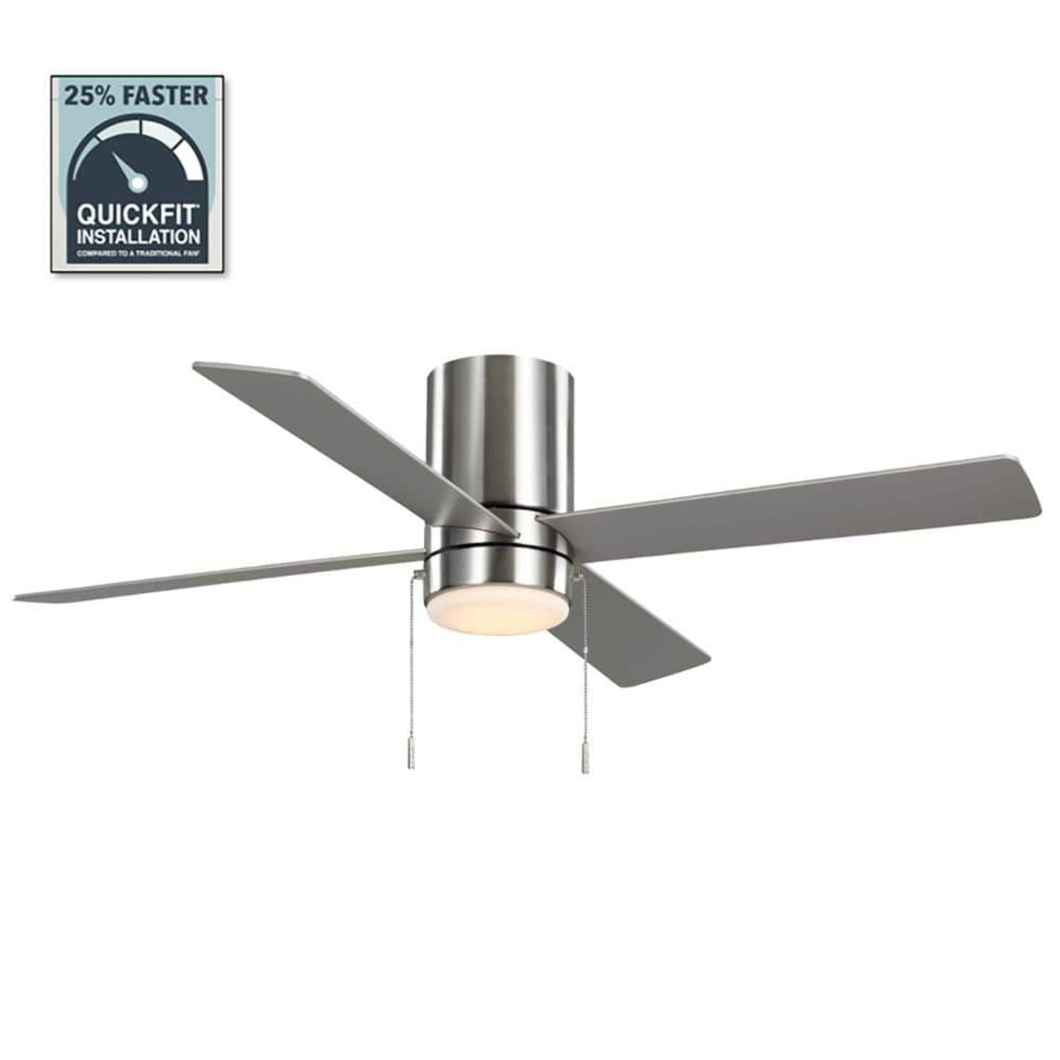 52 in. Integrated LED Hugger Ceiling Fan - From Where - 