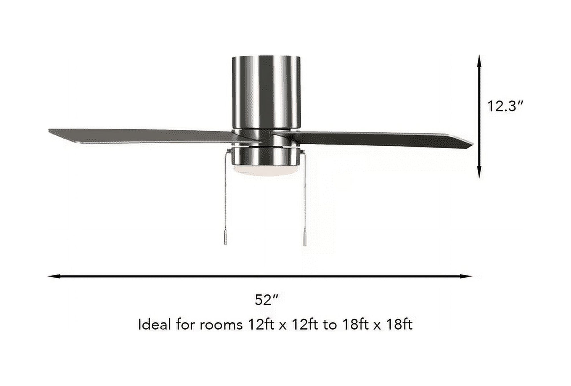 52 in. Integrated LED Hugger Ceiling Fan - From Where - 