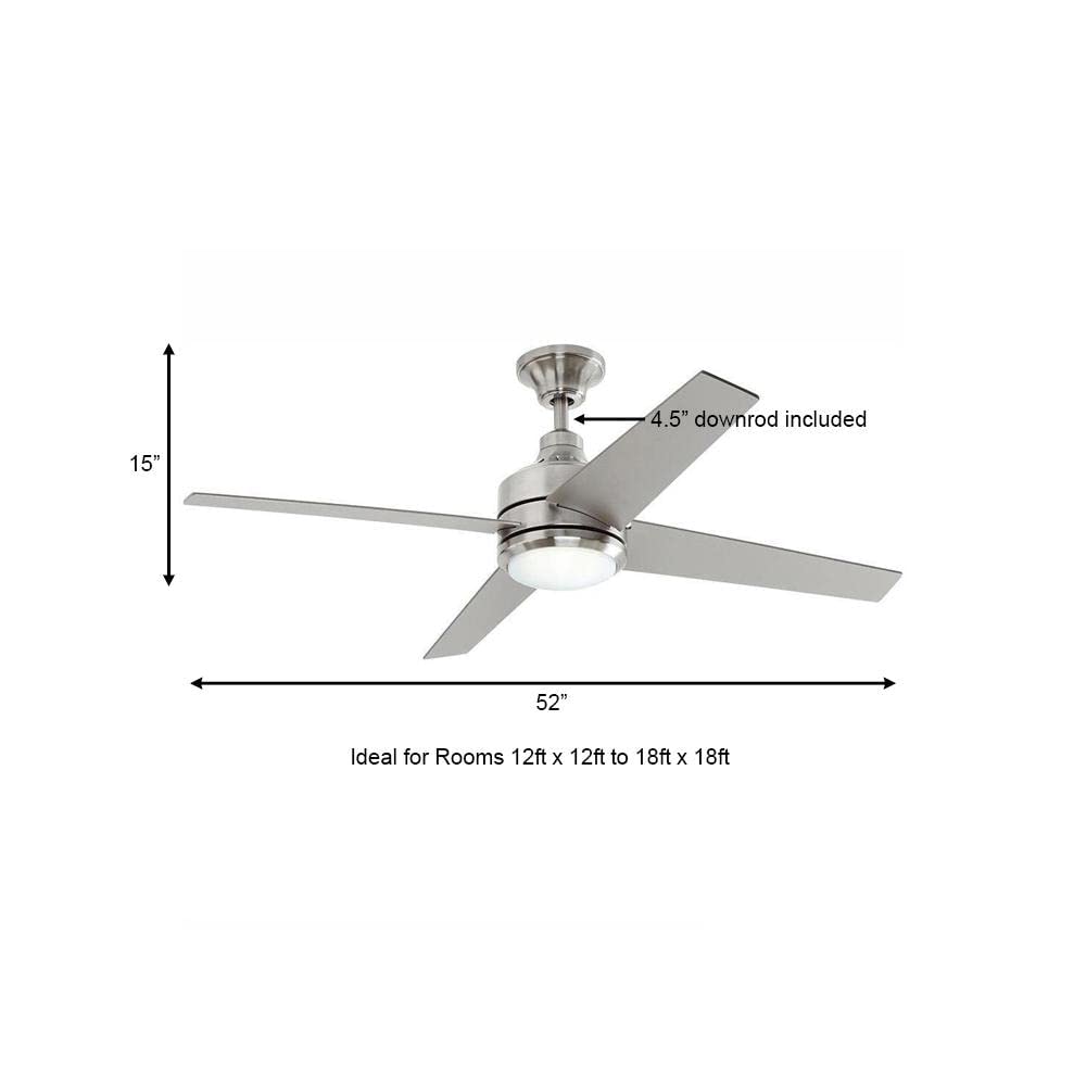 52 in. LED Indoor Ceiling Fan - From Where - 