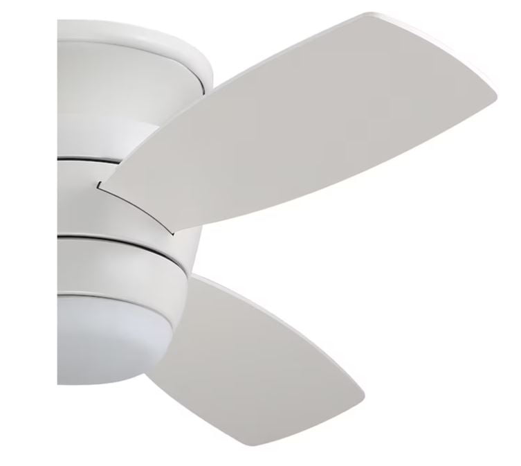 52 - in White Flush Mount Ceiling Fan - From Where - 