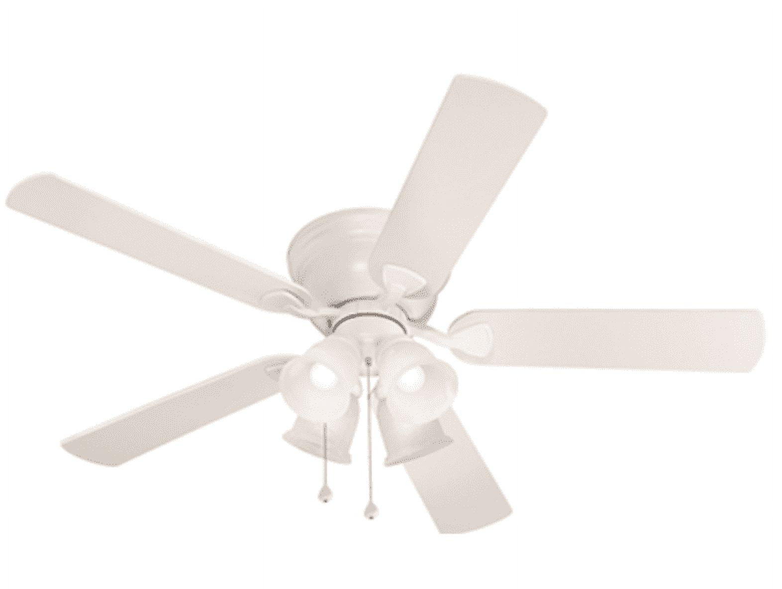 52 - in White Flush Mount Ceiling Fan - From Where - 