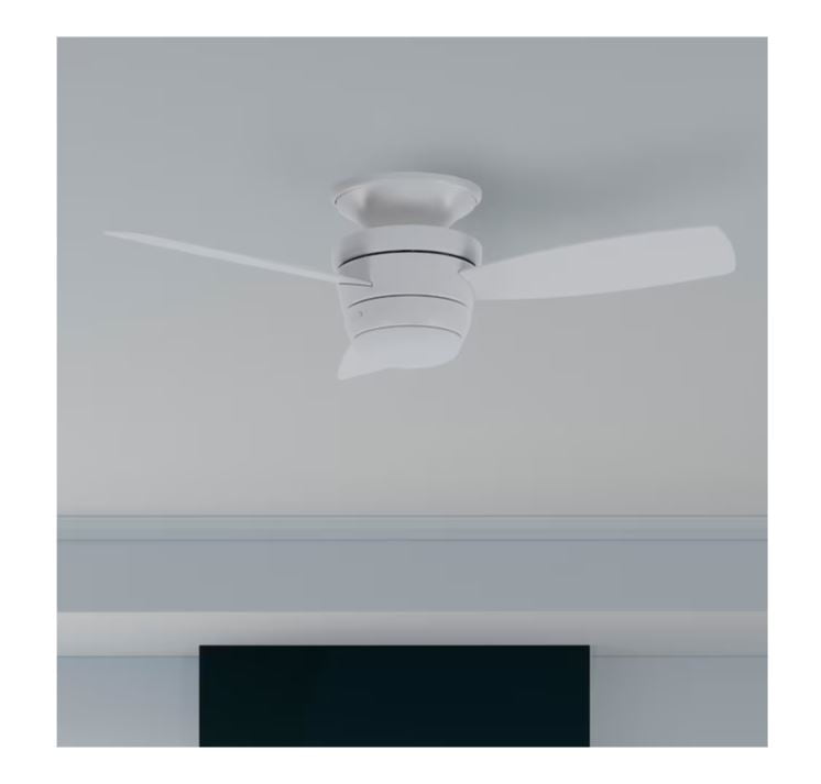 52 - in White Flush Mount Ceiling Fan - From Where - 