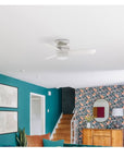 52 - in White Flush Mount Ceiling Fan - From Where - 