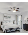 52" Indoor Ceiling Fan with Light Kit - From Where - 