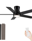 52" Integrated LED Flush Mount Ceiling Fan - From Where - 