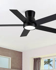 52" Integrated LED Flush Mount Ceiling Fan - From Where - 