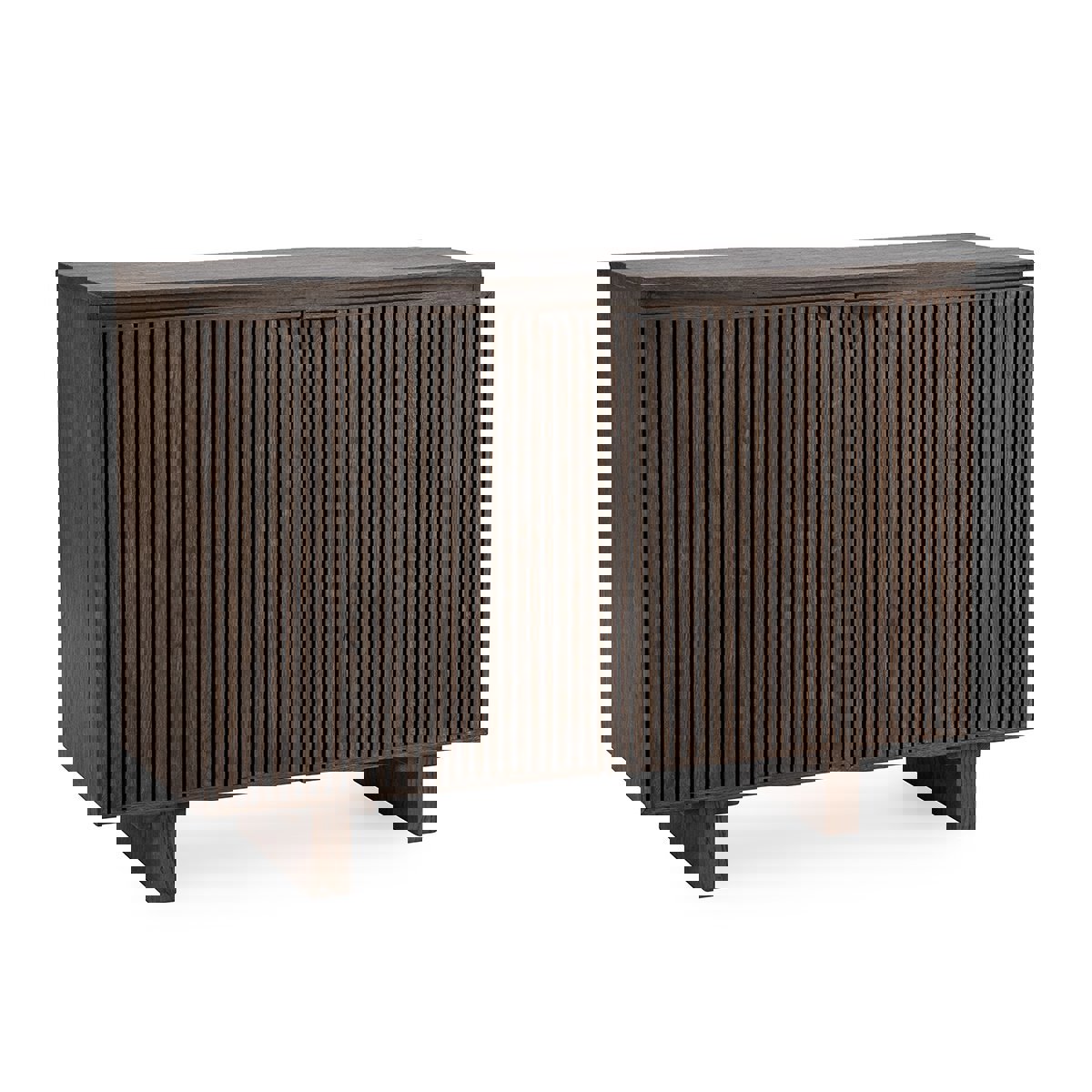 Roya Solid Wood 2Dr Cabinet - Toasted Brown