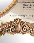 20" x 30" Filigree Arch Metal Wall Mirror Decor in Gold