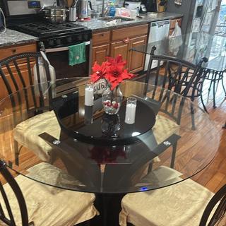 54" Glass Dining Table - From Where - 