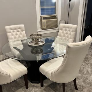 54" Glass Dining Table - From Where - 