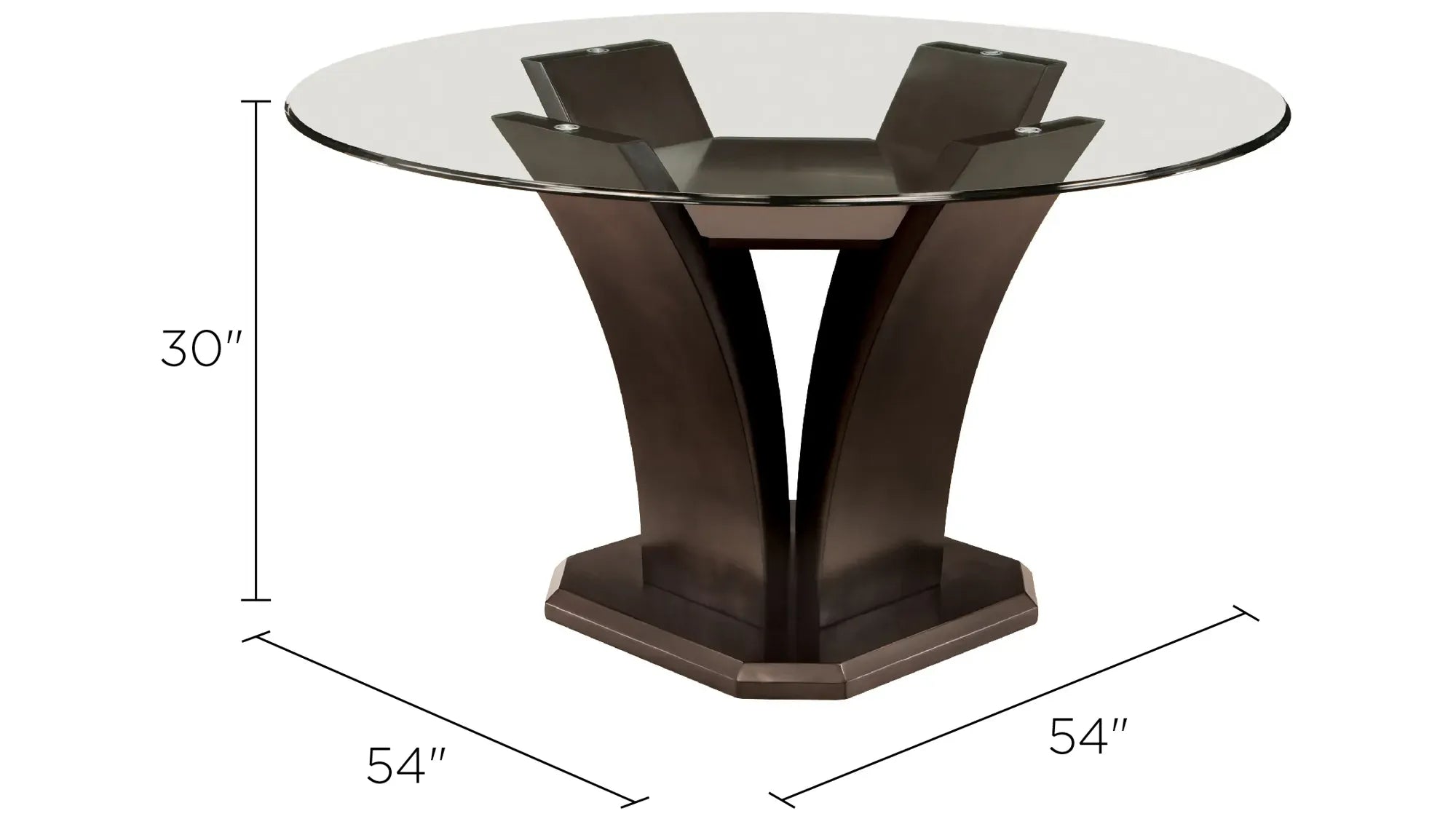 54" Glass Dining Table - From Where - 