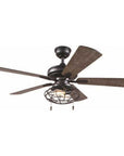 54 in. LED Brushed Nickel Ceiling Fan - From Where - 