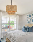 4-Light Bohemian Rattan Chandelier