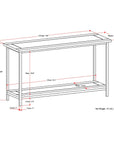 54"W Solid Mango Wood Console Table - From Where - 