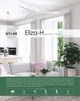 56" Hugger Flush Mount Ceiling Fan - From Where - 