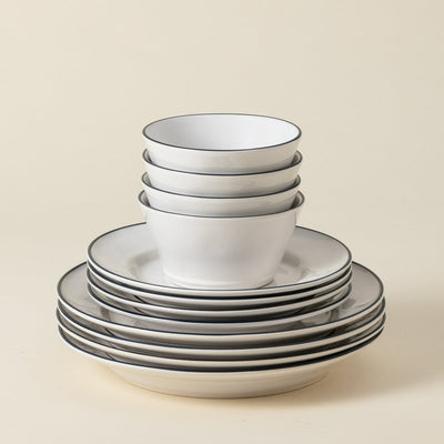 Beja 12-Piece Dinnerware Set with Cereal Bowl