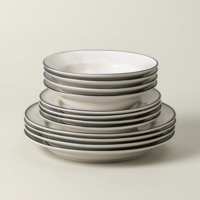 Beja 12-Piece Dinnerware Set with Pasta Bowl