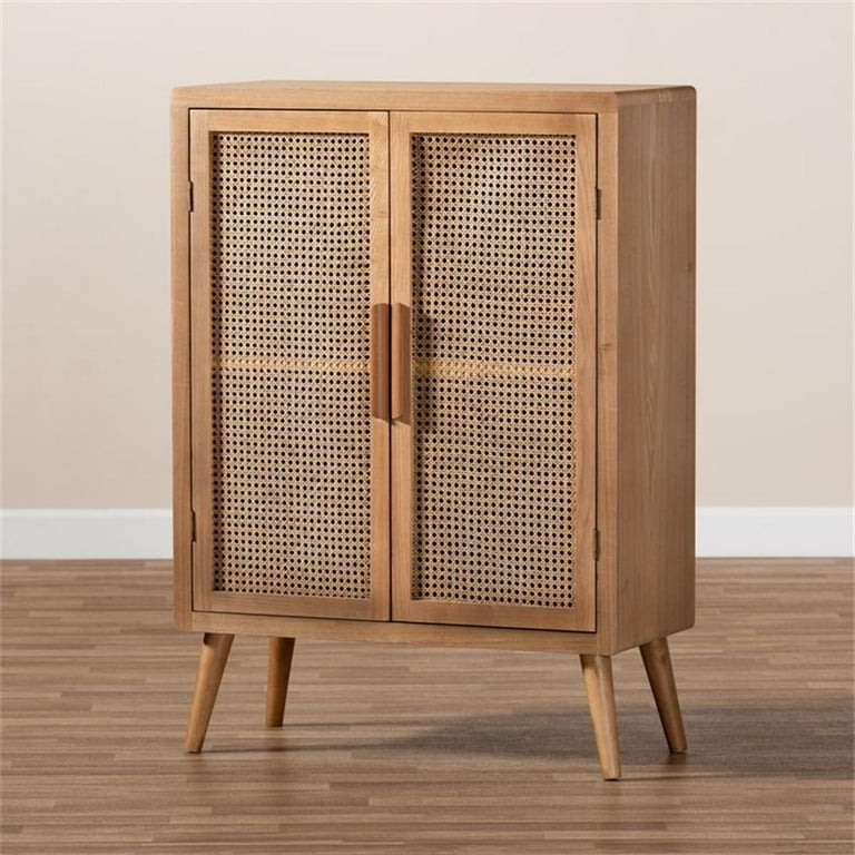 https://www.walmart.com/ip/Bowery-Hill-Mid-Century-2-Door-Wood-Rattan-Storage-Cabinet-in-Oak/673267437