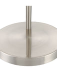 360 Lighting Cora Modern Arc Floor Lamp Standing 72" Tall Brushed Nickel Metal White Linen Drum Shade for Living Room Reading Bedroom Office House