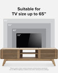 59" Mid - Century Modern Oak TV Stand - From Where - 