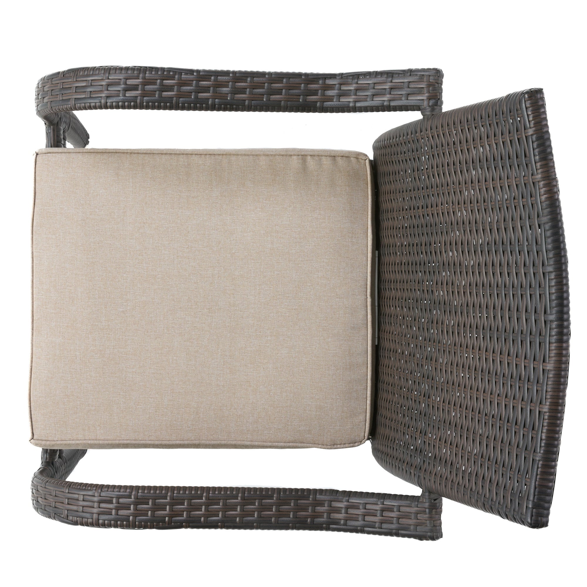 Cinque Terre Wicker Stacking Chairs, Set of 4, Multibrown/ Textured Beige
