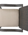 Cinque Terre Wicker Stacking Chairs, Set of 4, Multibrown/ Textured Beige