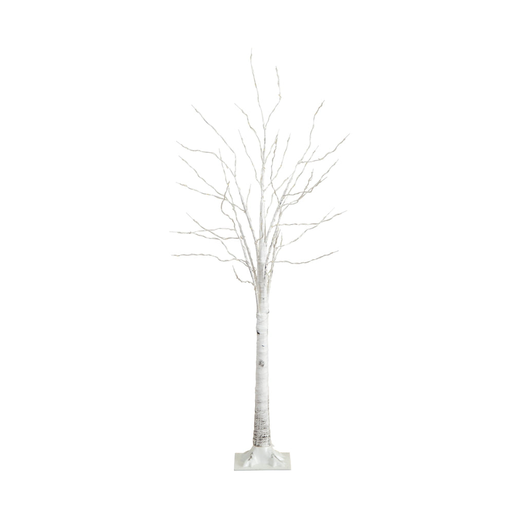 5ft Artificial White Birch Tree with Lights - From Where - 