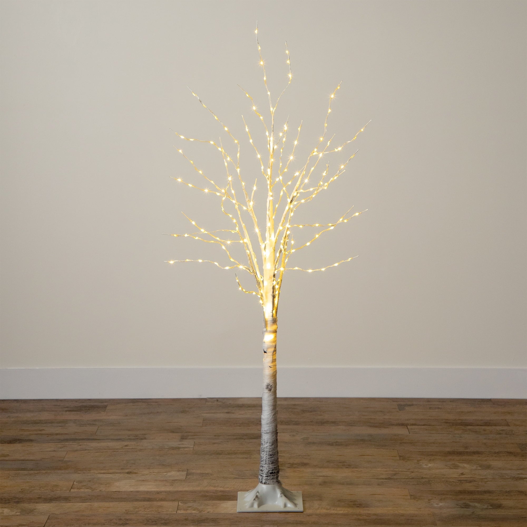 5ft Artificial White Birch Tree with Lights - From Where - 