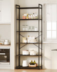 Casacomoda 6-Tier Tall Bookshelf, Large Bookcase with Steel Frame, Deep Book Shelf for Living Room, Home Office, Study, Industrial Style, Black - Walmart.com