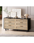 6 - Drawer Rattan Storage Dresser - From Where - 