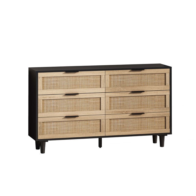 6 - Drawer Rattan Storage Dresser - From Where - 