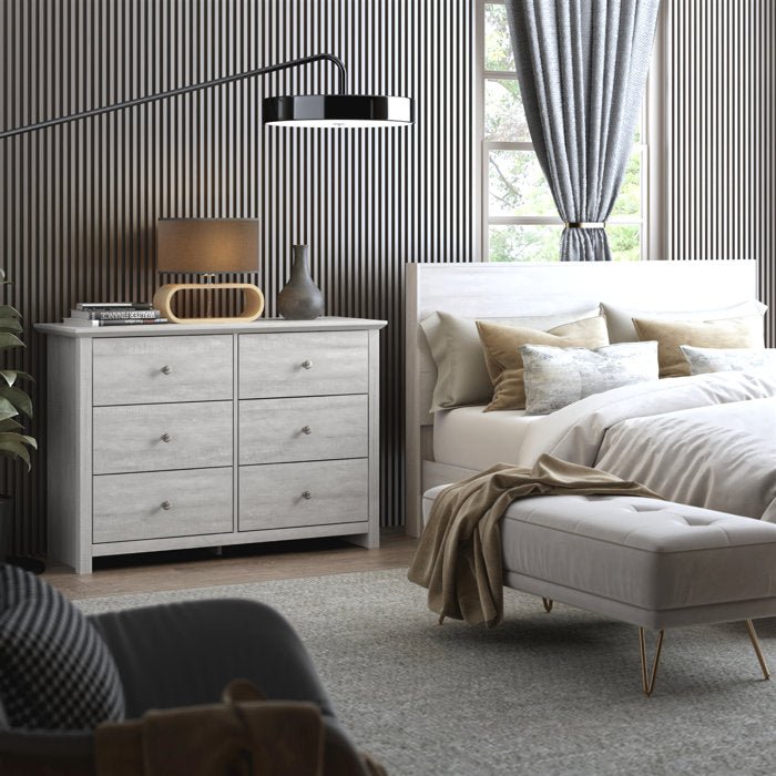 6 Drawers Double Dresser - From Where - 