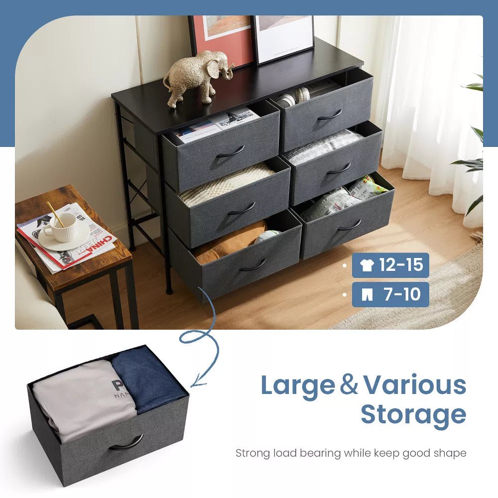6 Drawers Dresser For Bedroom - From Where - 