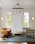 6 - Light Industrial Rustic Chandelier - From Where - 