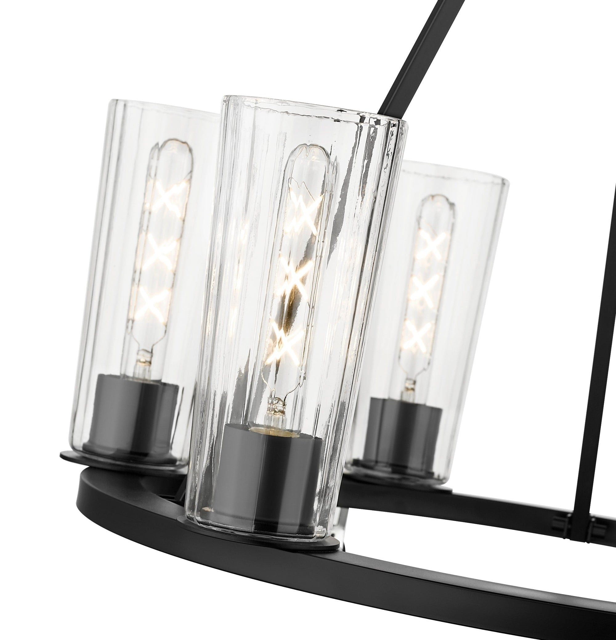 6 - Light Matte Black Chandelier - From Where - 