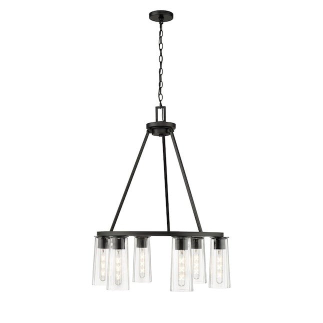 6 - Light Matte Black Chandelier - From Where - 