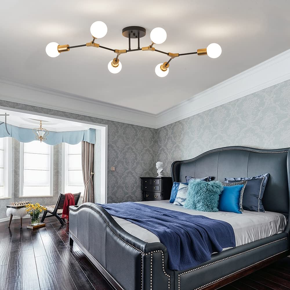 6 Light Semi Flush Mount Ceiling Fixture - From Where - 
